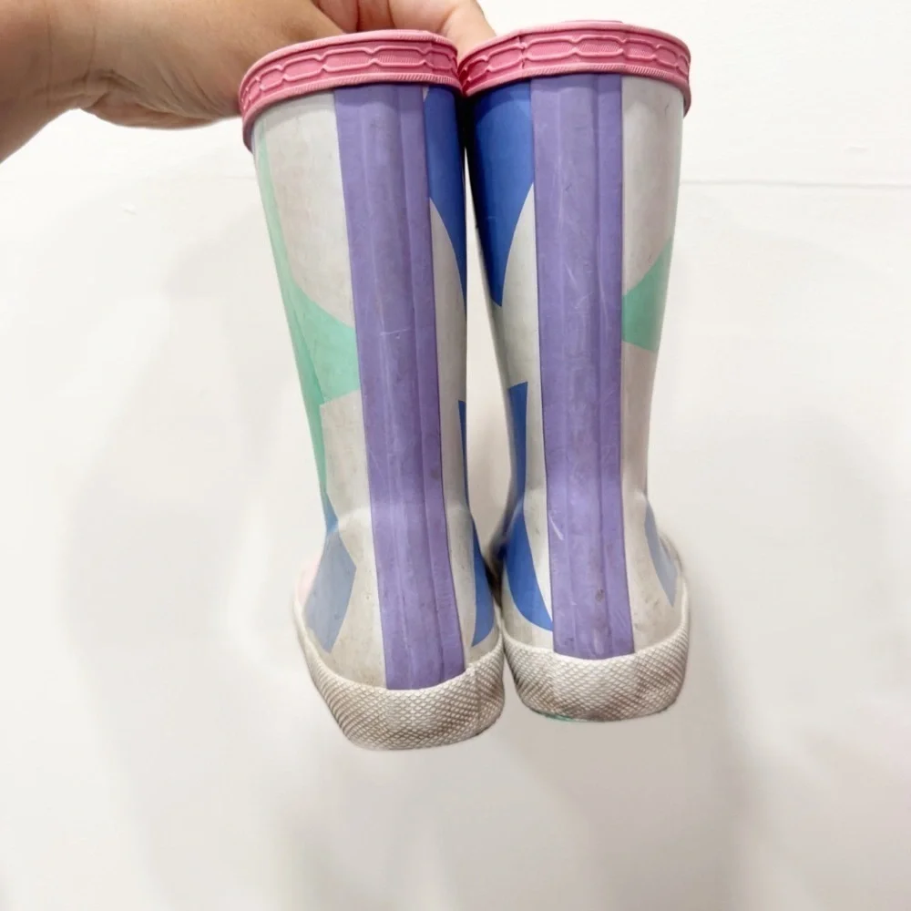 Hunter Classic Rain Boots Printed Kids Girls Size 8 *play condition*